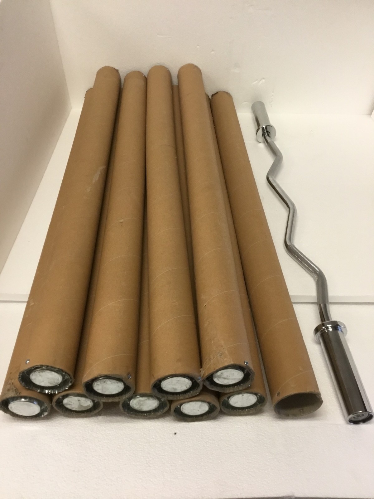 NEW Range Fitness 47" Olympic EZ Curl Bar 2" Sleeves 17 lb FREE SHIPPING QTY