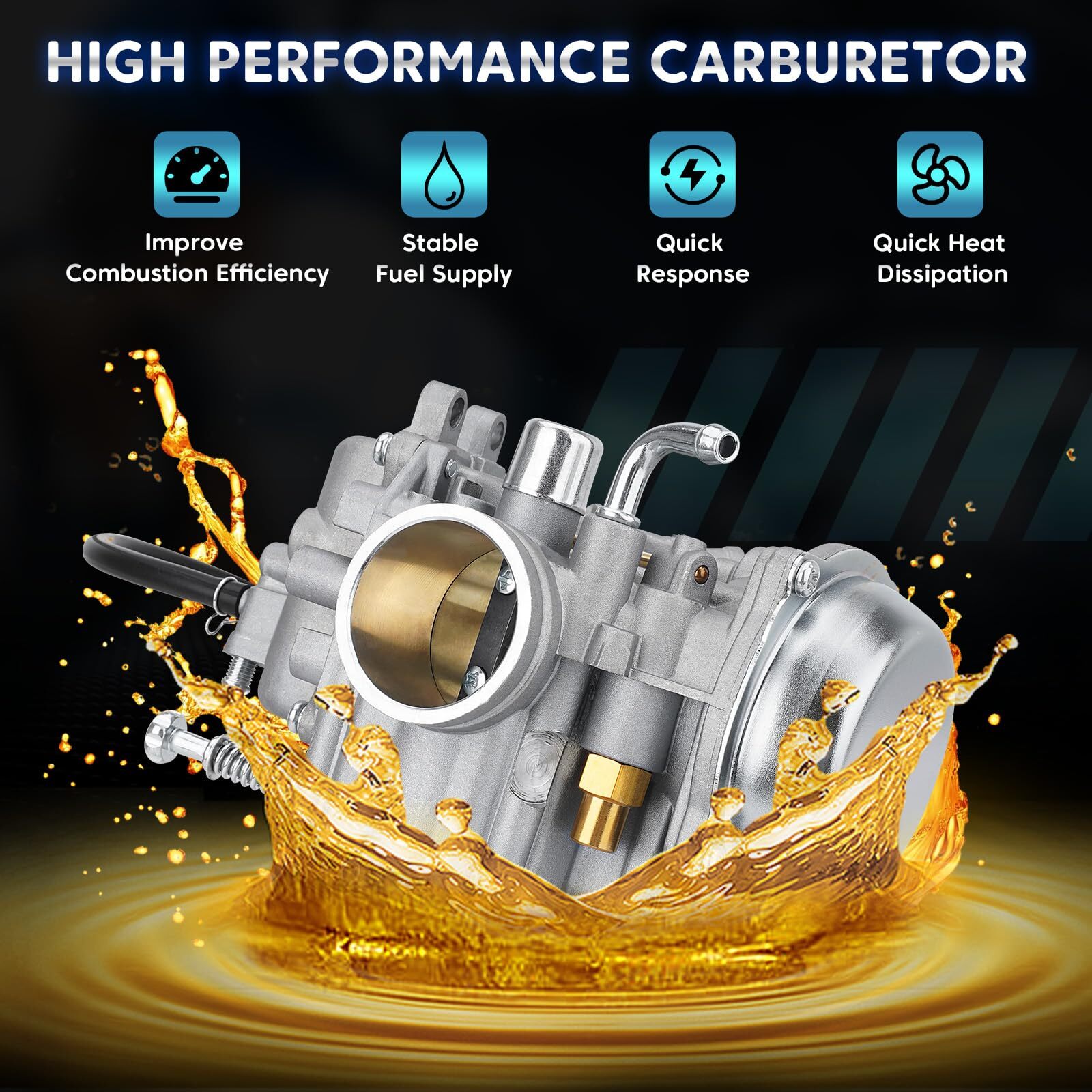 Carburetor w/Fuel Pump & Air Filter for Polaris Sportsman 500 4X4 HO 01-05 10-12