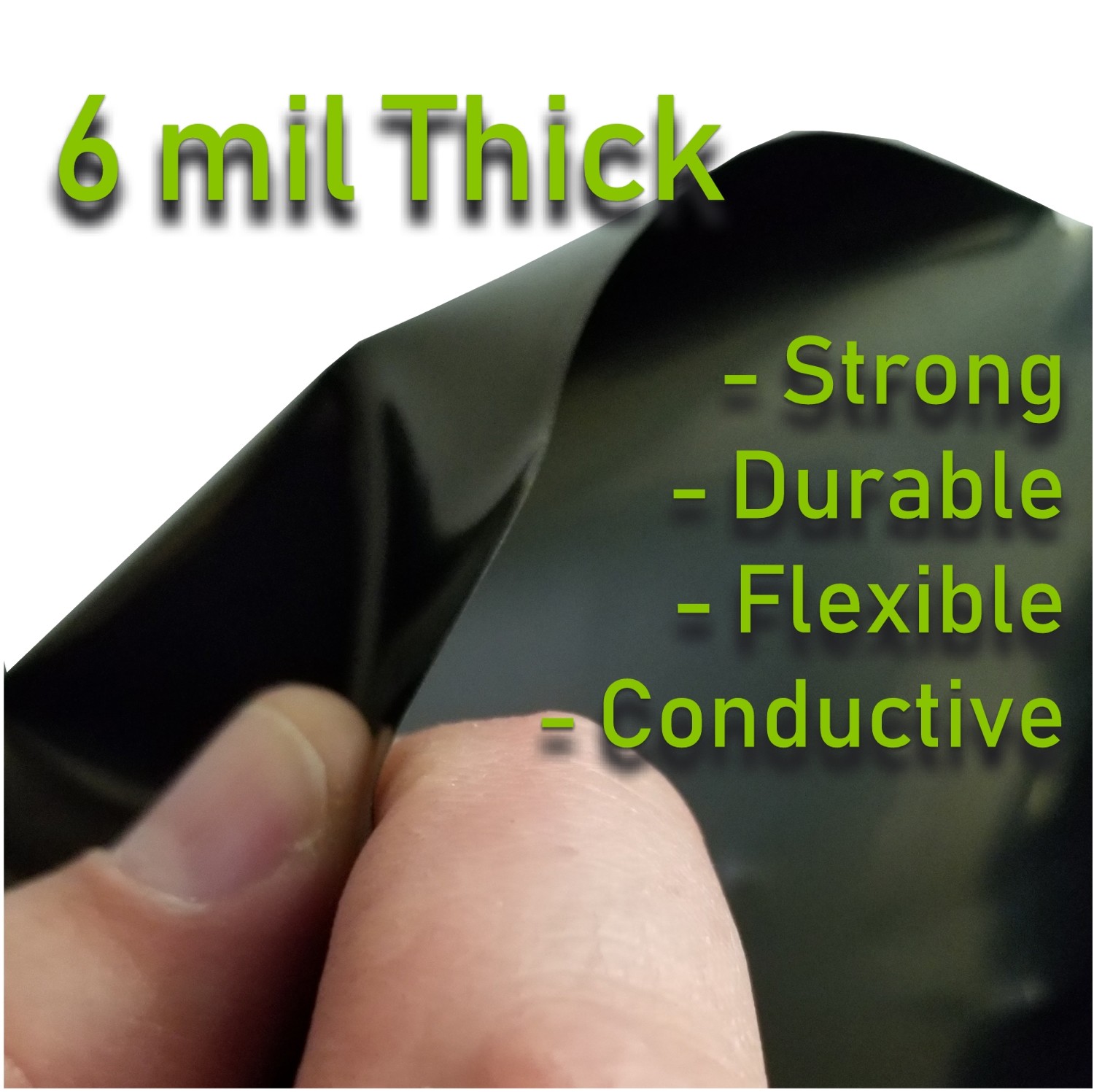 Velostat/Linqstat Pressure Sensitive Conductive Film - 12" X 12" - 6 mil thick
