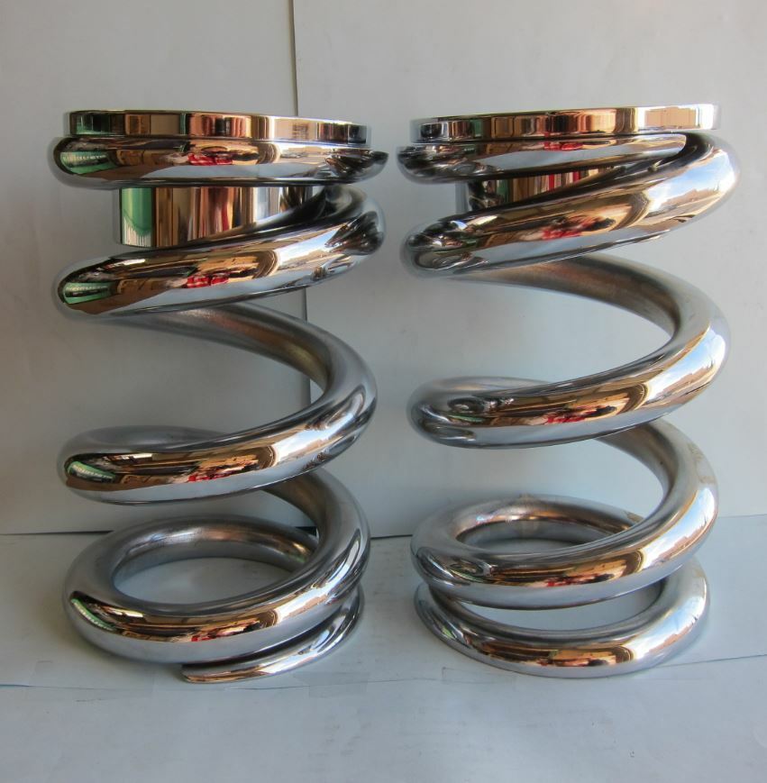 Lowrider Hydraulics 3 ton coils spring pre cut, flat edges, chrome