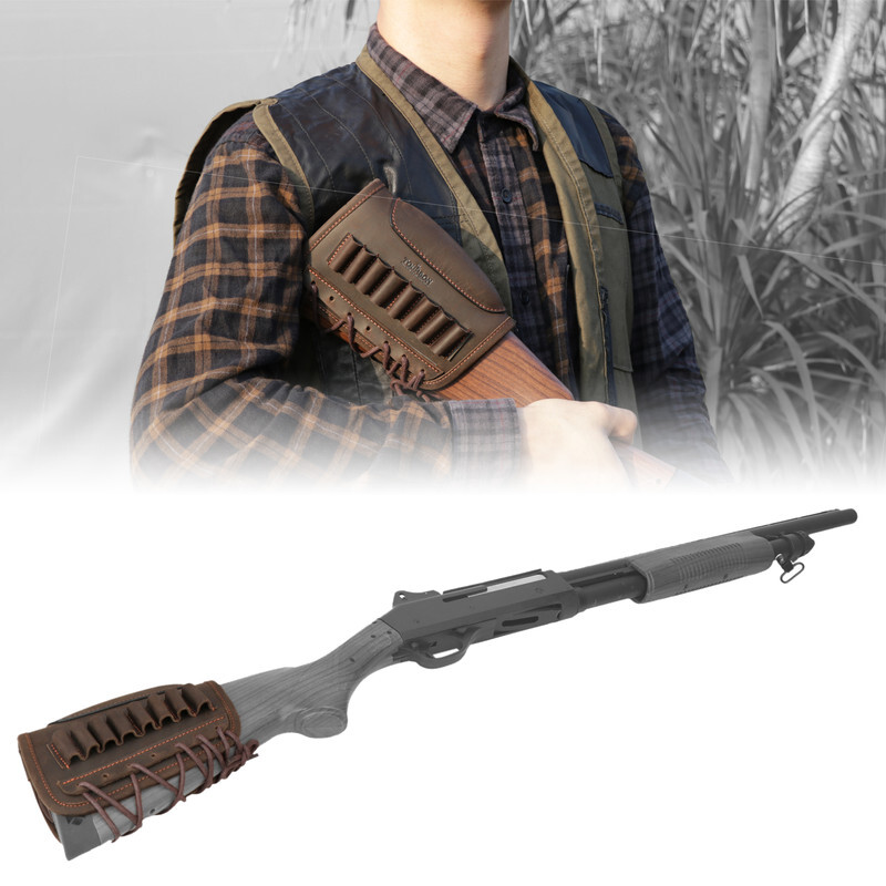TOURBON Hunting Cheek Rest Riser Rifle Cartridges Ammo Holster Buttstock Sleeve