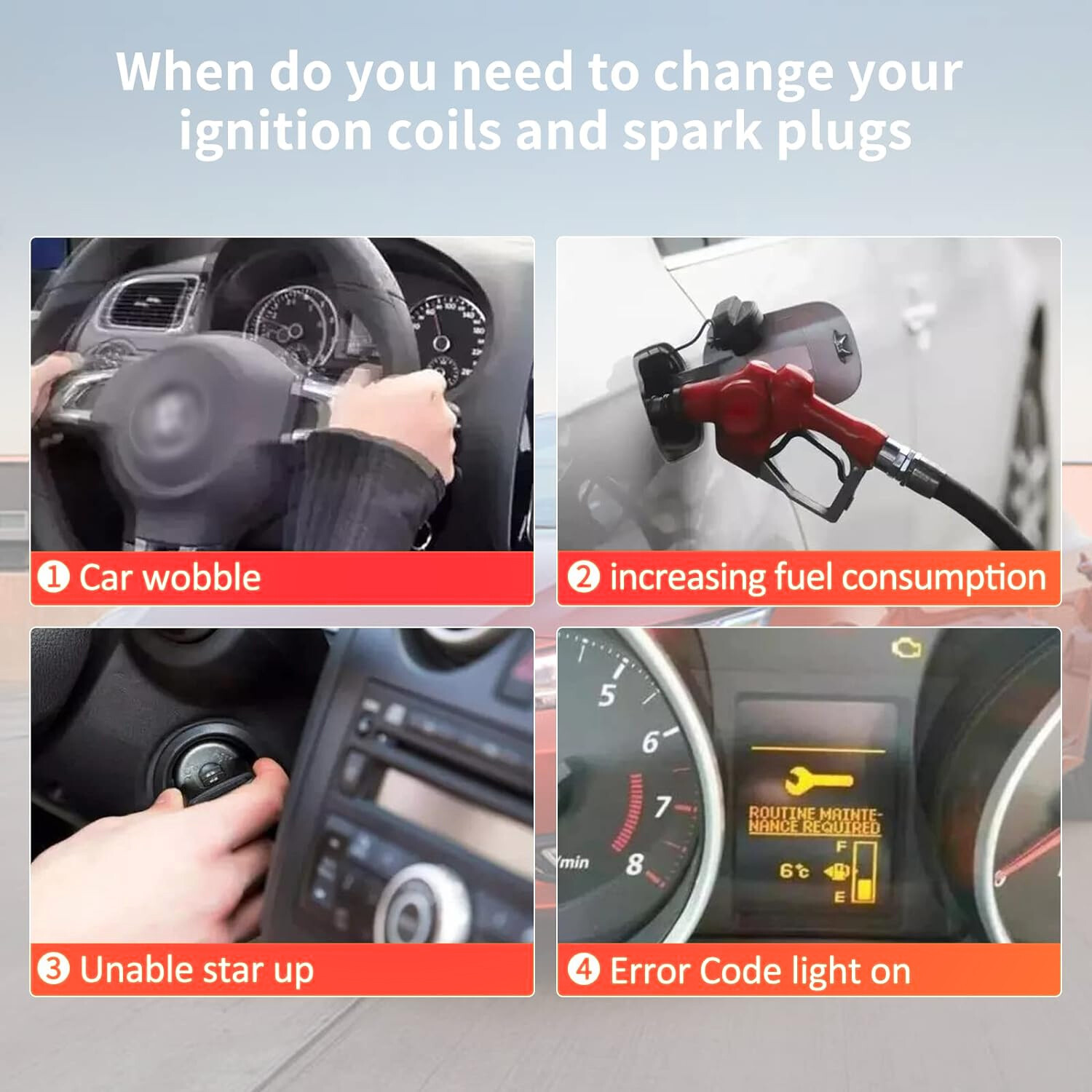 6X Ignition Coil + Iridium Spark Plug OEM Set For Cadillac GMC Chevy Buick UF569