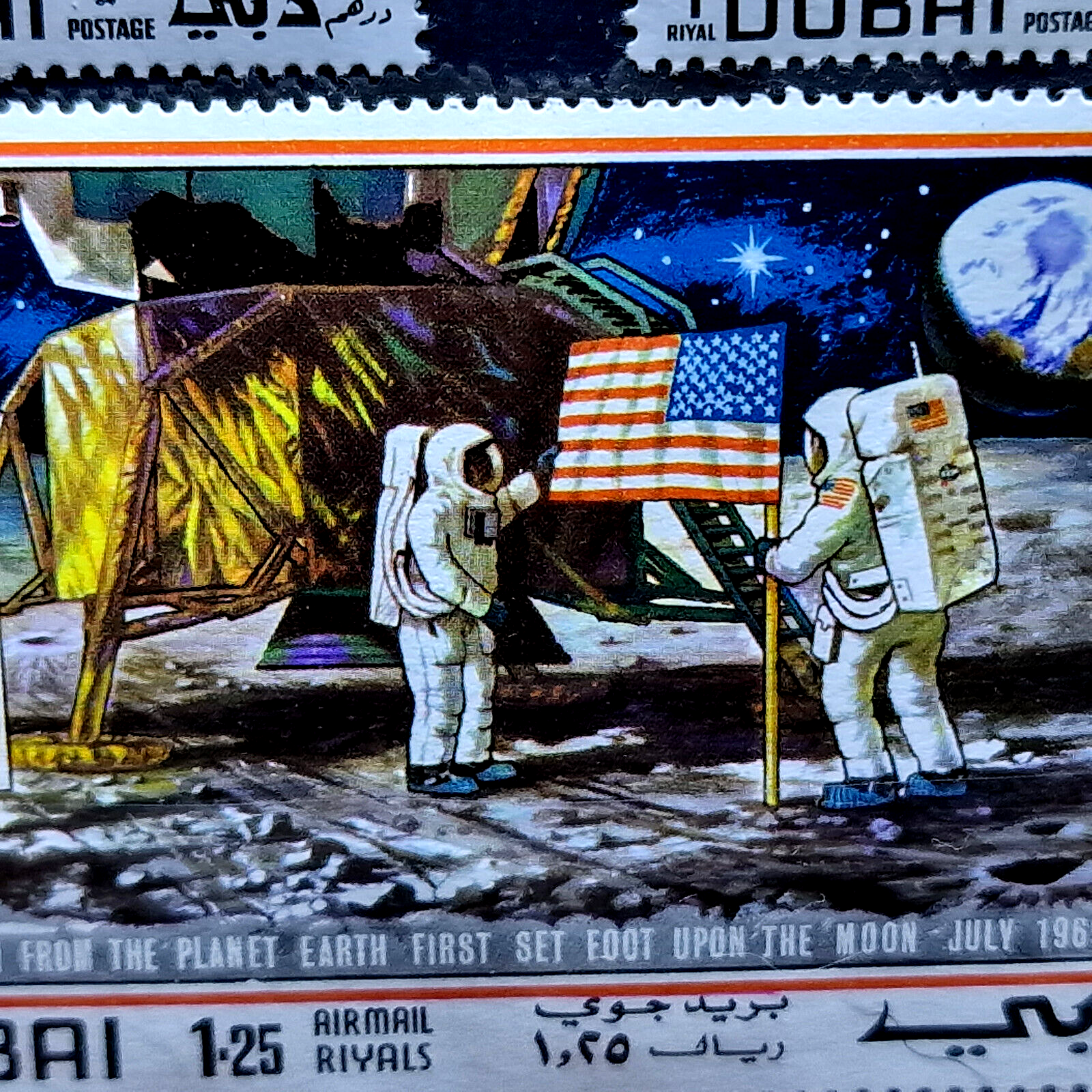 UAE Dubai 1969 - Space - MNH - Moon Landing Air Mail - 3 Stamps Set