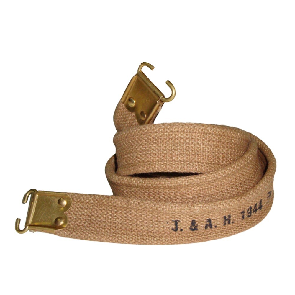 Enfield Military Rifle Sling - New Reproduction Tan Khaki Web - WWII WWI - 1944