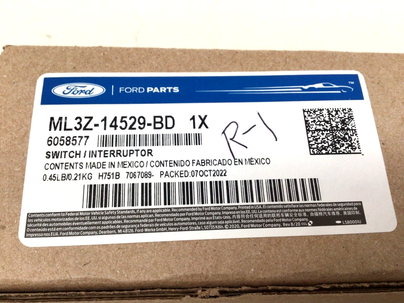 2021-2023 Ford F-150 front driver Power Window Master Mirror Adjust Switch OEM