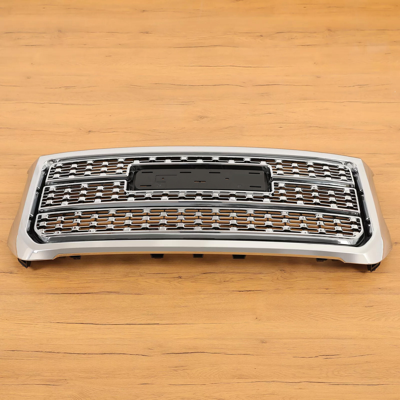 Chrome Front Grille ABS Grill W/ Snap For GMC Sierra 2500HD 3500HD 2015-2019