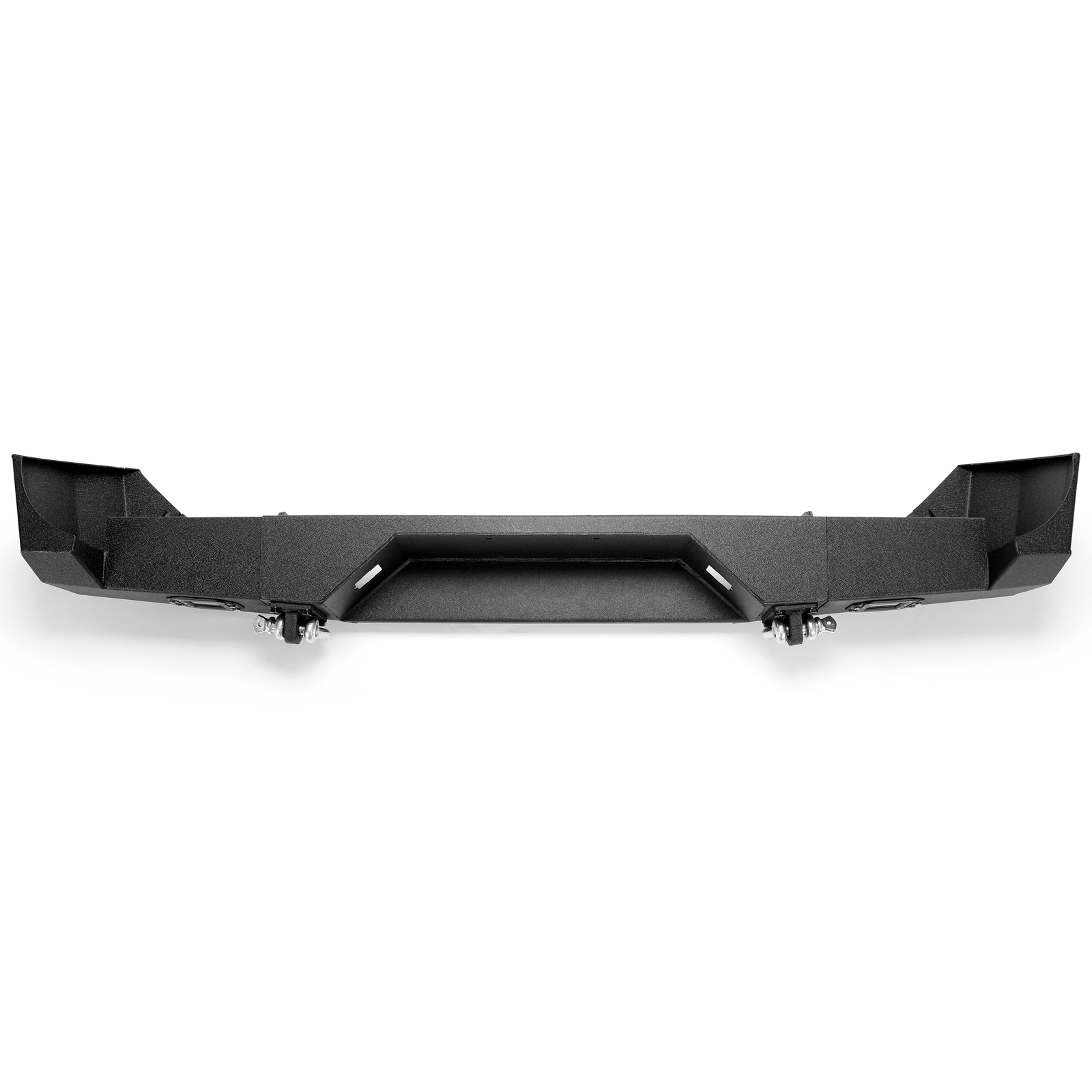 HECASA Black Rear Bumper For Toyota Tacoma 2005-2015 w/License Plate LED Lights