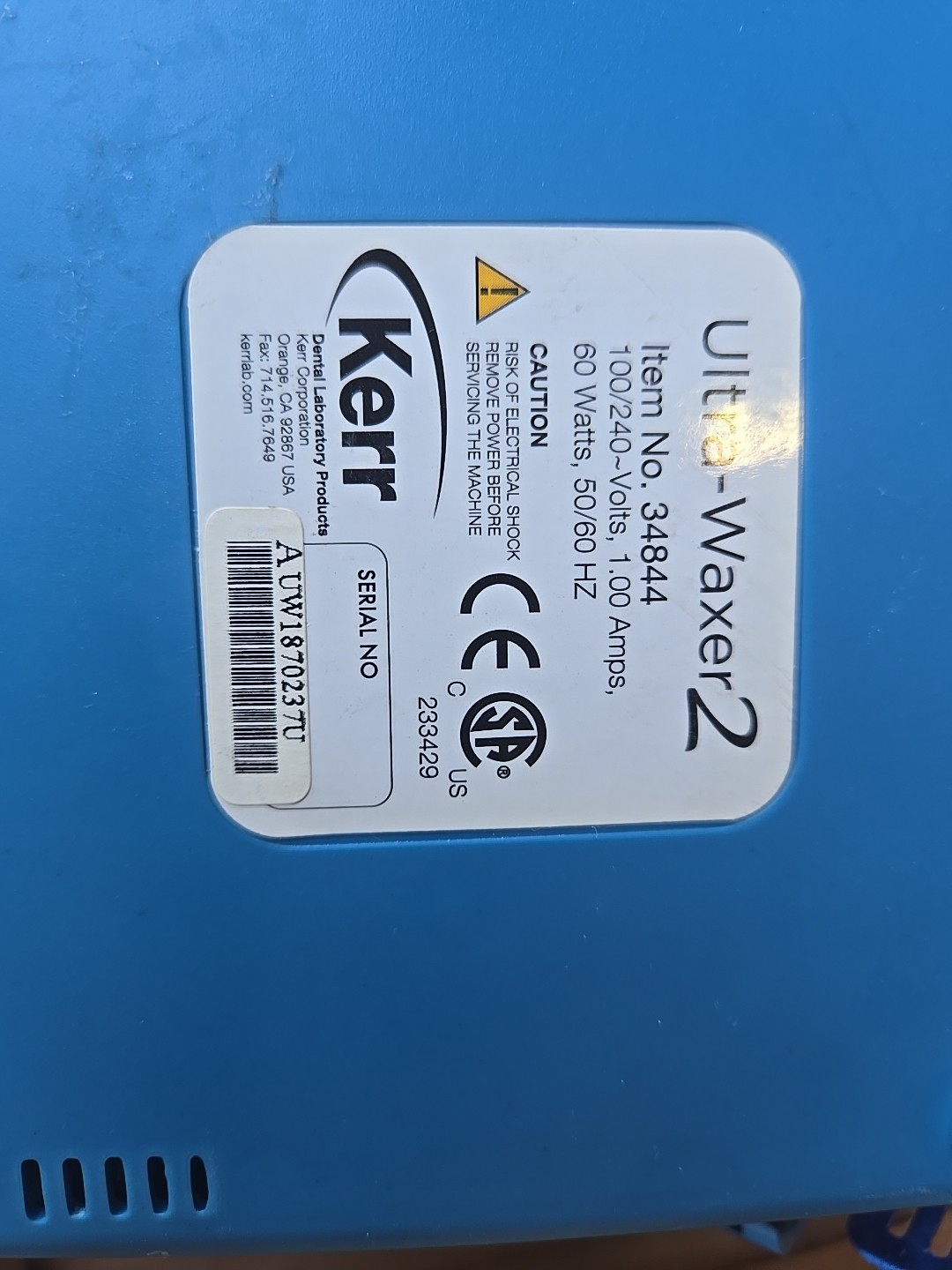 Kerr Ultra Waxer 2 & 2 handles W/Dipping Waxer