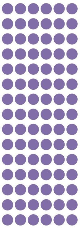 1/2" Lavende Dots Round Vinyl Color Coded Inventory Label Stickers Half Inch Dot