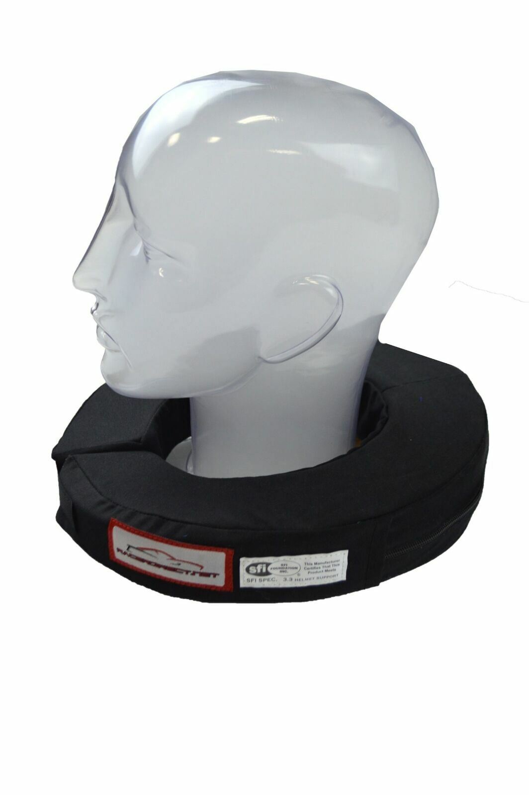 DRAG RACING HELMET NECK SUPPORT BLACK 360 CIRCLE ADULT NECK BRACE SFI 3.3 R