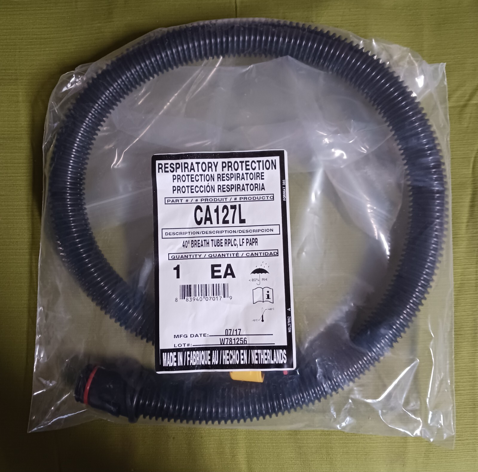 PAPR Honeywell North Respiratory Protection 40" Breathing tube, CA127L