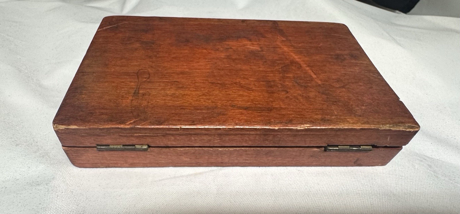 Antique late 1800s Drafting Set in Refinished Wooden Box.