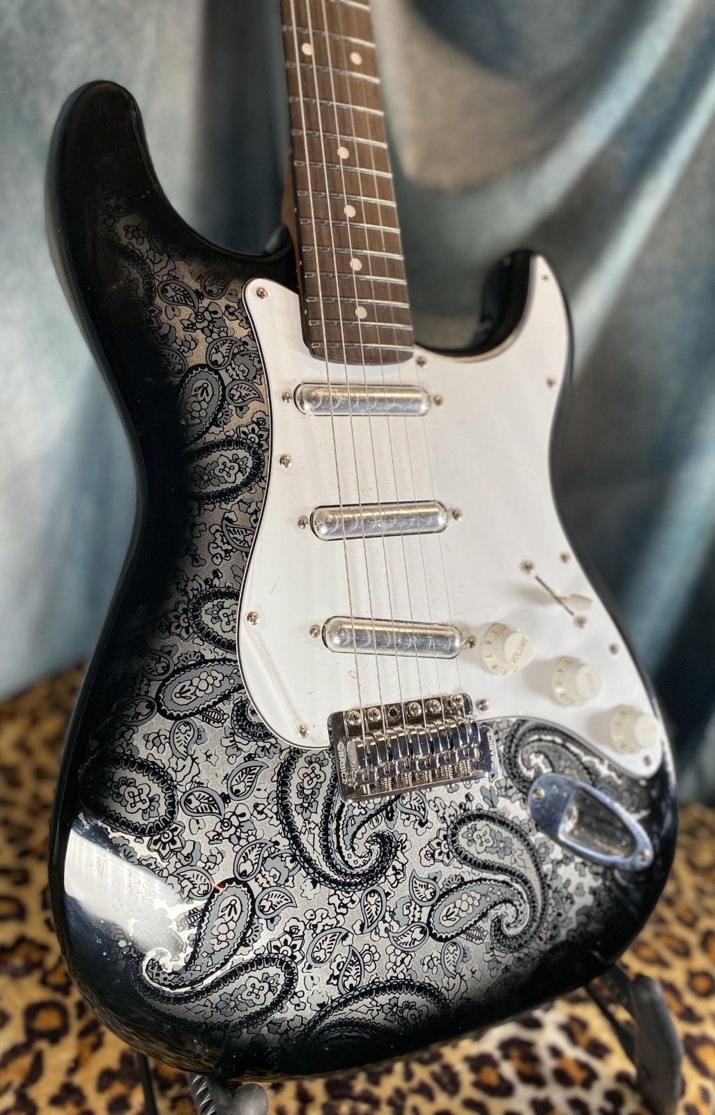 Paisley Stratocaster HSH Alder Fender Replacement Body Shielded Cavity