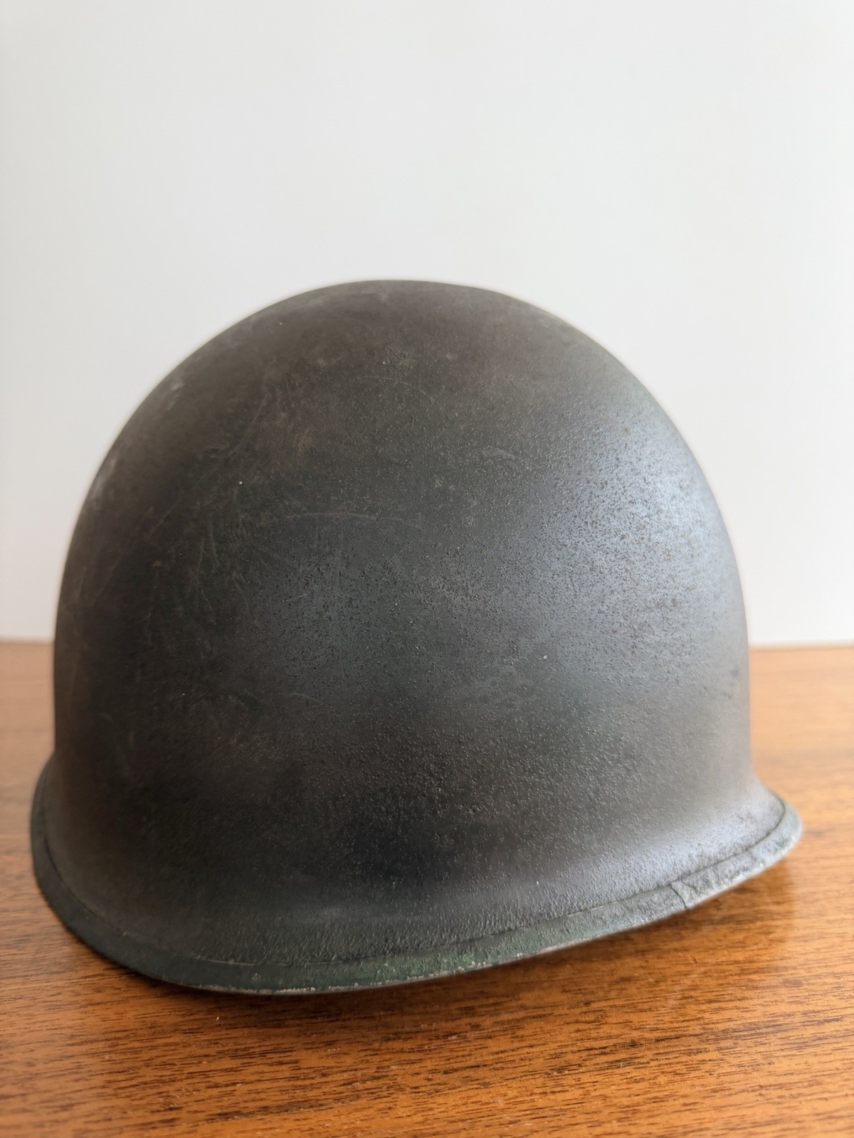 Vintage M1 Style Combat Helmet — WWII Style Spade Decal — Authenticity Uncertain