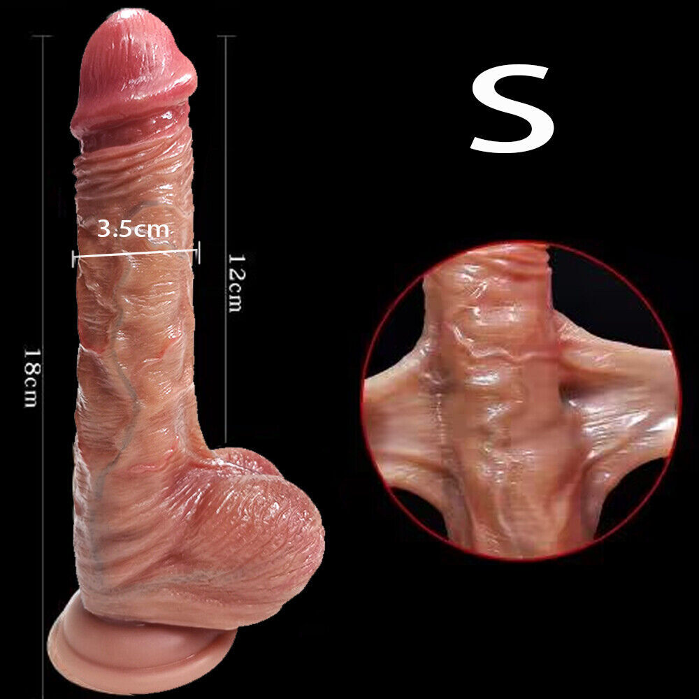 Realistic Small Thin Dildo Moving-Skin Penis Dong Vagina Anal for Women Sex Toys