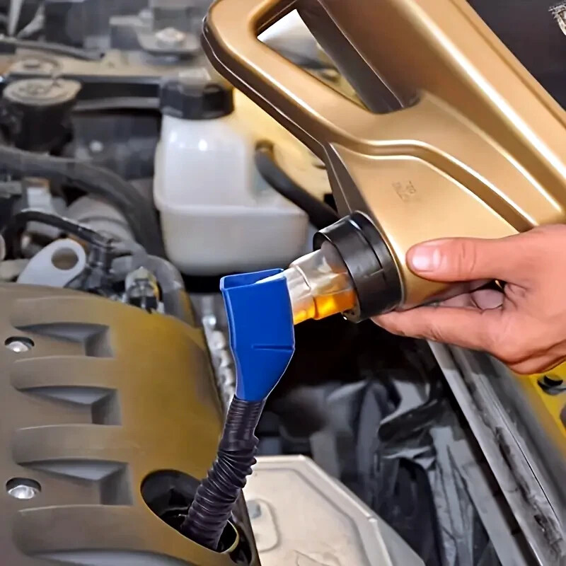 Flexible Snap Funnel "ONE HAND ONLY" Adapter Spill Free Oil Gas Coolant Filling