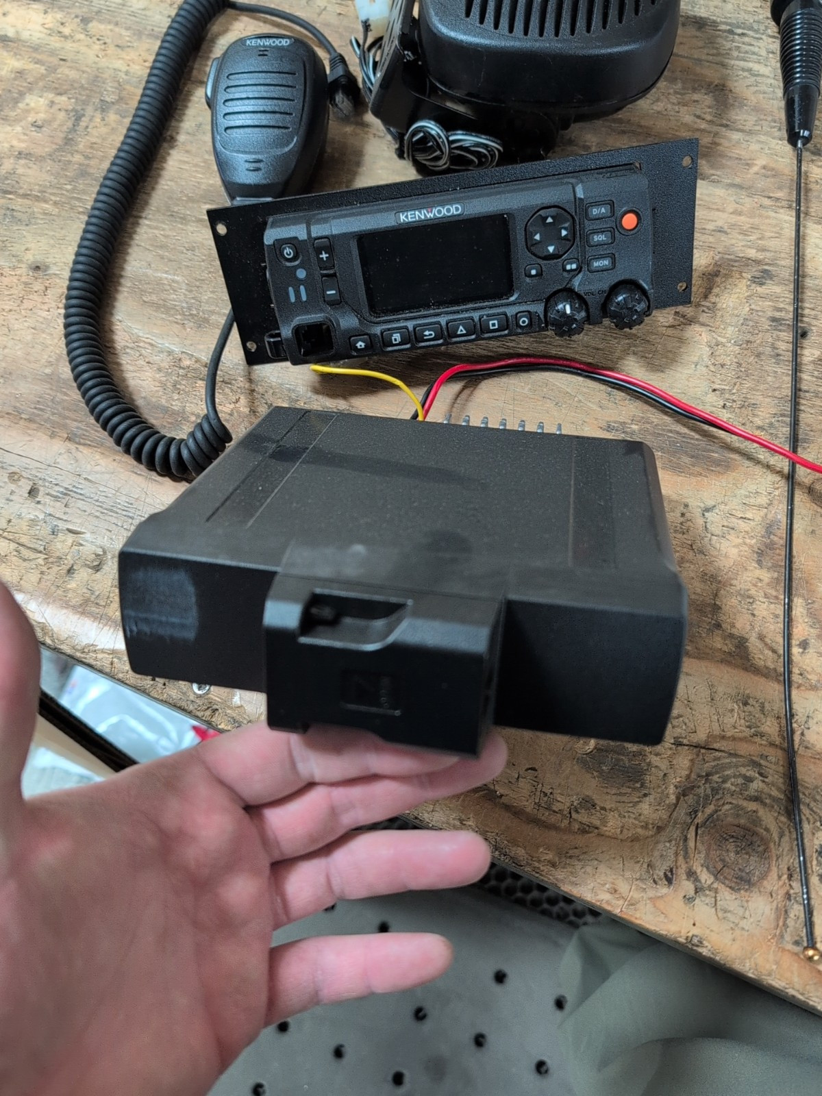 KENWOOD VHF DIGITAL NX-5700-K MOBILE RADIO W/HEAD SPEAKER ANTENNA NICE