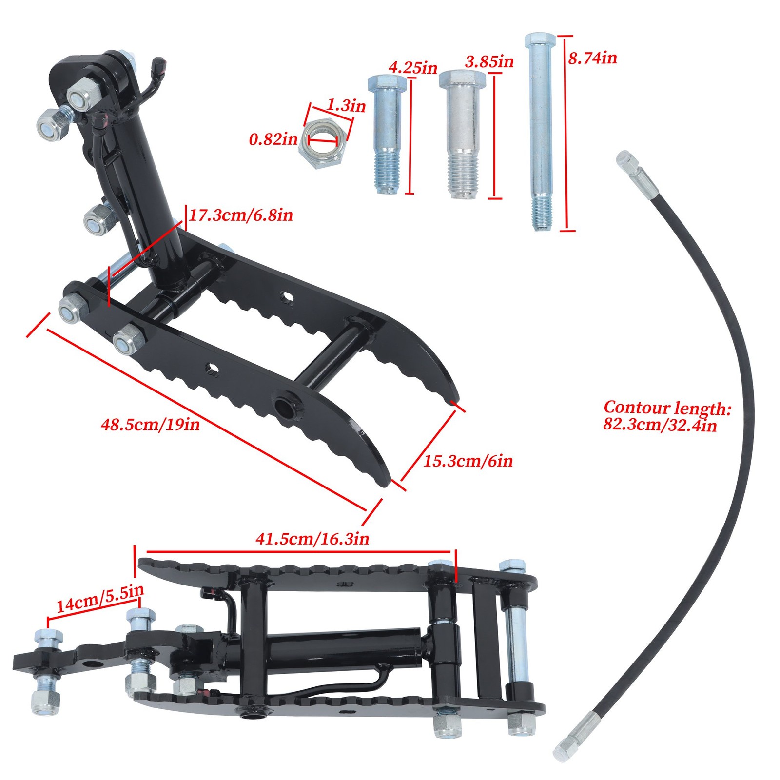 Hydraulic Thumb Clip Clamp Fits For Mini Excavators Small Digger Attachment Kit