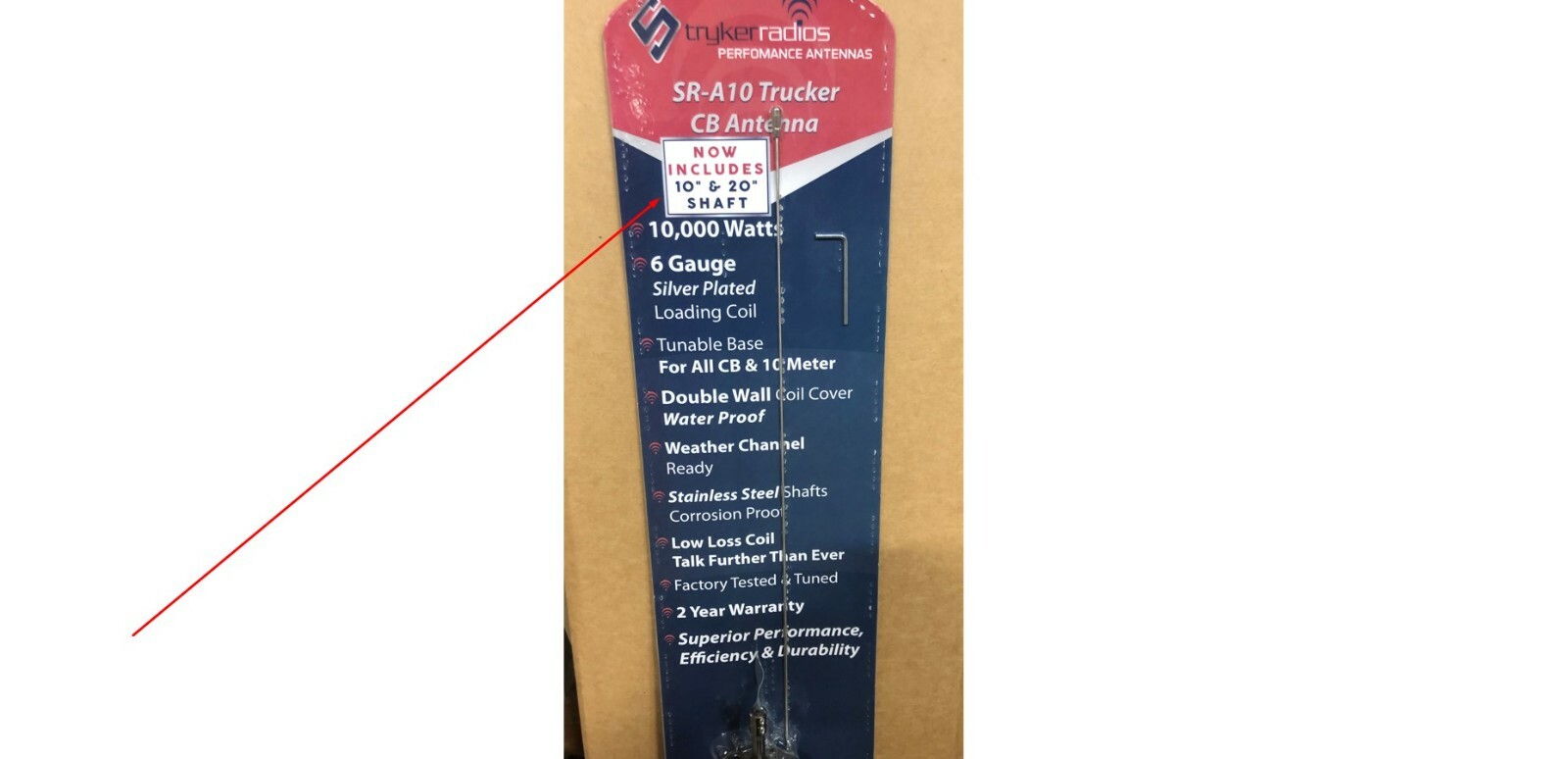 Stryker SRA10 High Performance CB,10Meter 10,000 Watt Antenna 10"&20" Shafts NEW