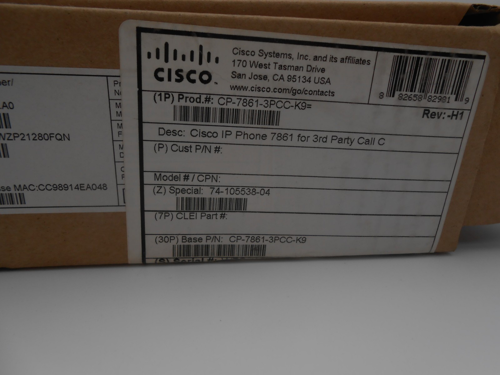 Cisco 7861 IP Phone with Multiplatform Firmware CP-7861-3PCC-K9 NEW NOS