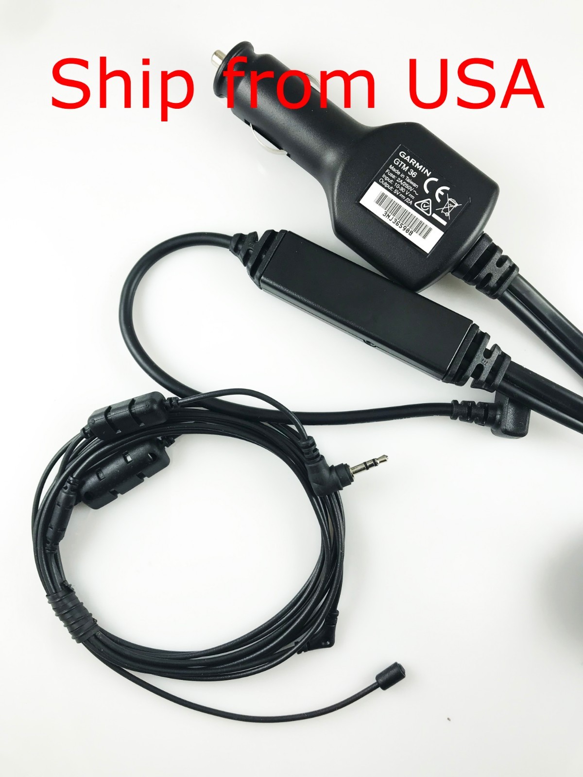 Original GARMIN GTM 36 Traffic Receiver charger Power cable + Antenna Extension
