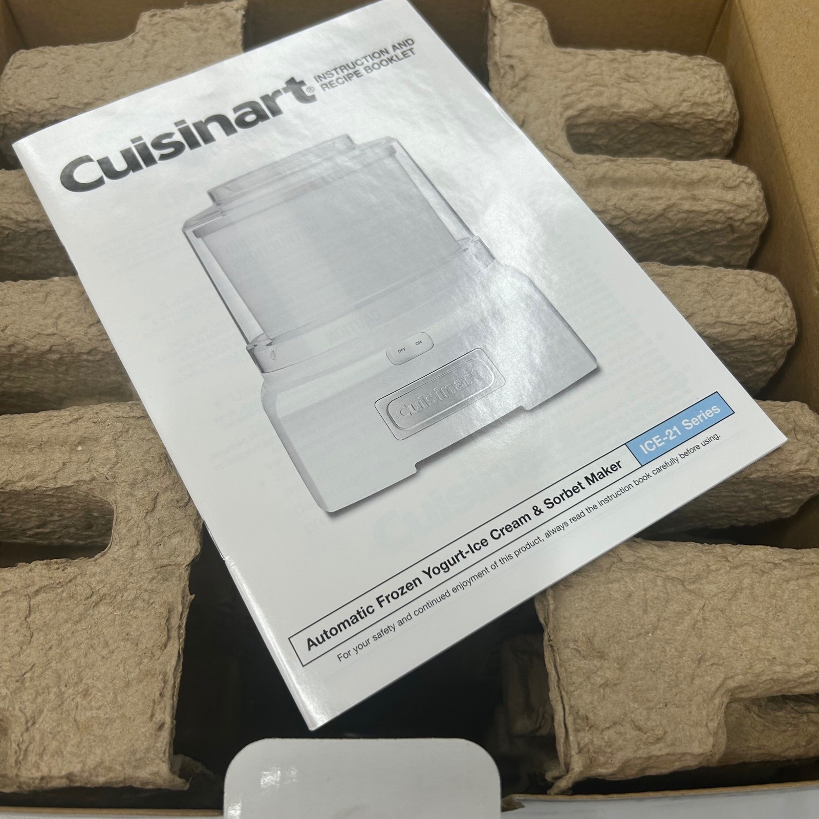 Cuisinart Automatic Ice Cream Maker 1.5 Quart Red Frozen Yogurt Sorbet ICE-21RP1