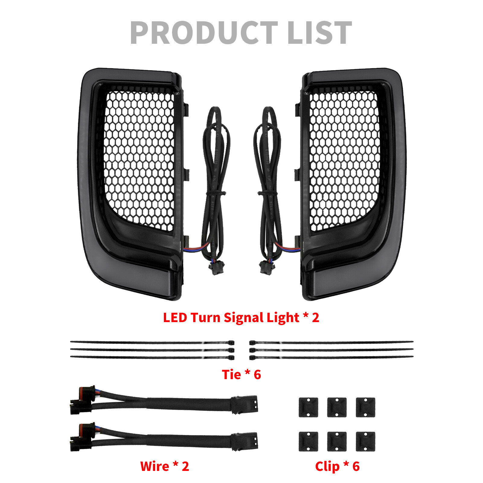 Fairing Lower Grills Turn Signal Runing LED Light For Harley Touring 2014-2022