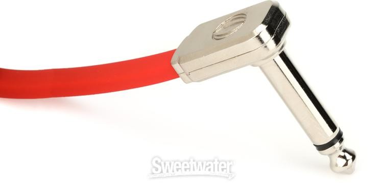 Ernie Ball P06404 Flat Ribbon Pedalboard Patch Cable - Right Angle to Right