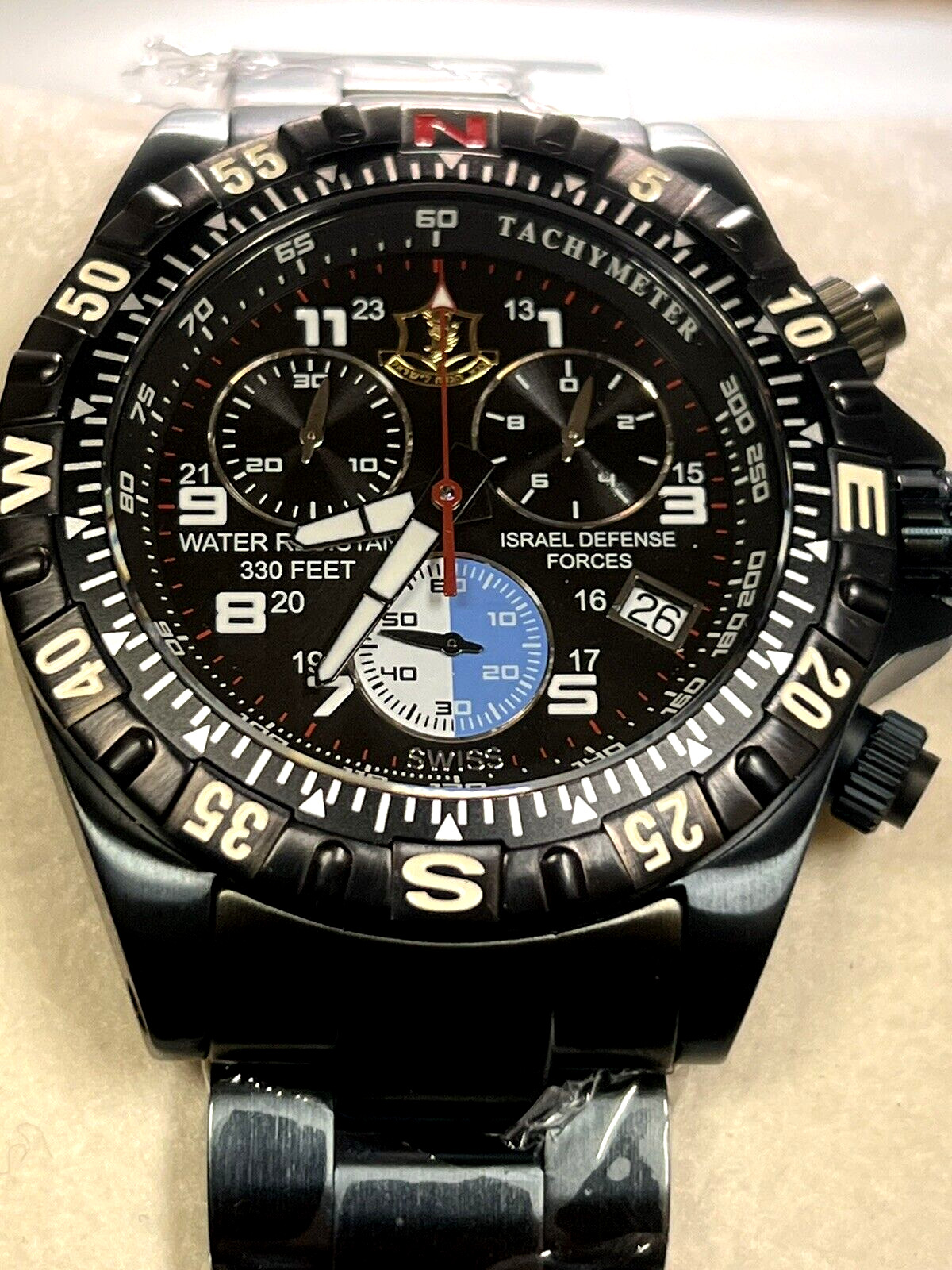 Israel Defense Forces 42 mm Stainless Steel Watch