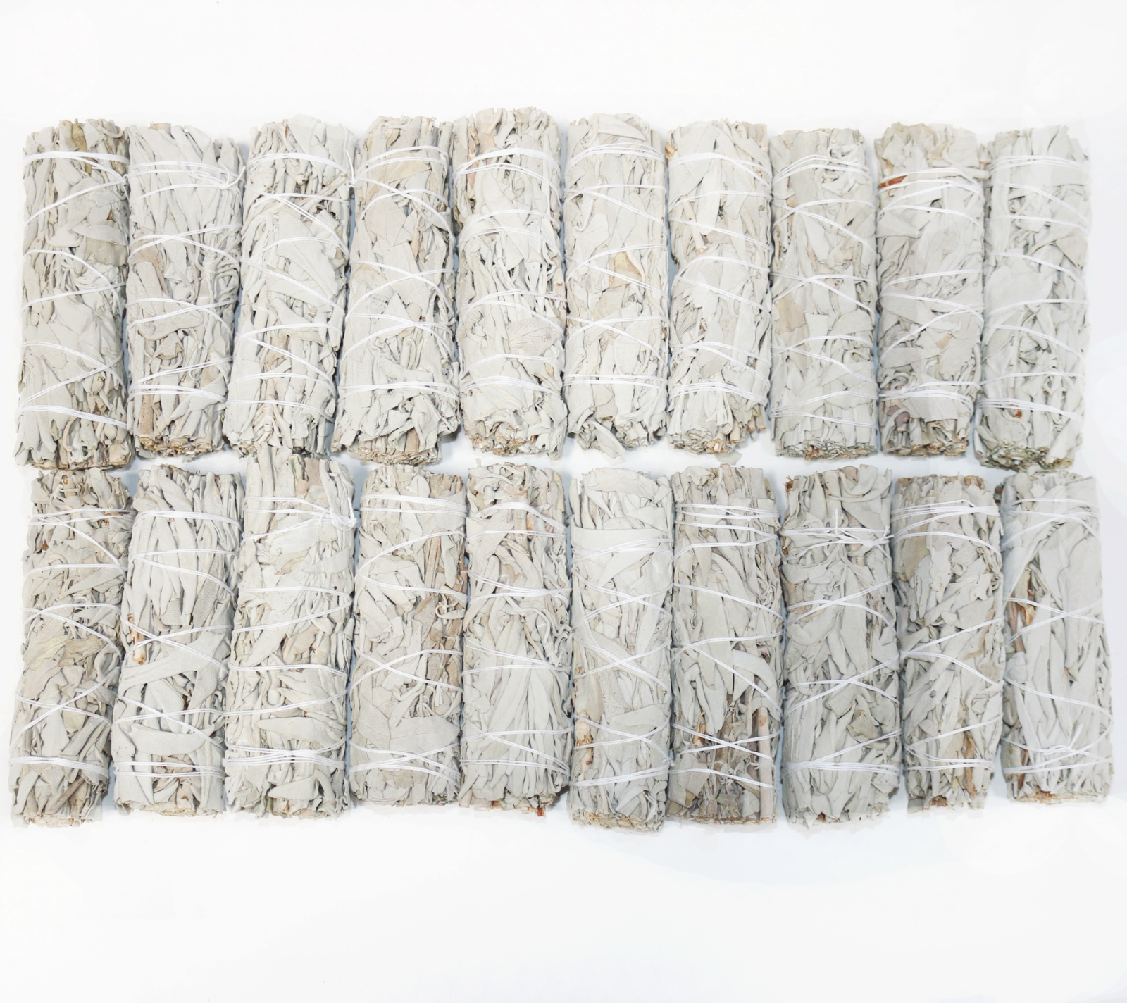 Bulk White Sage Smudge Sticks at Wholesale Cost 100 White Sage Smudge Wands (4")