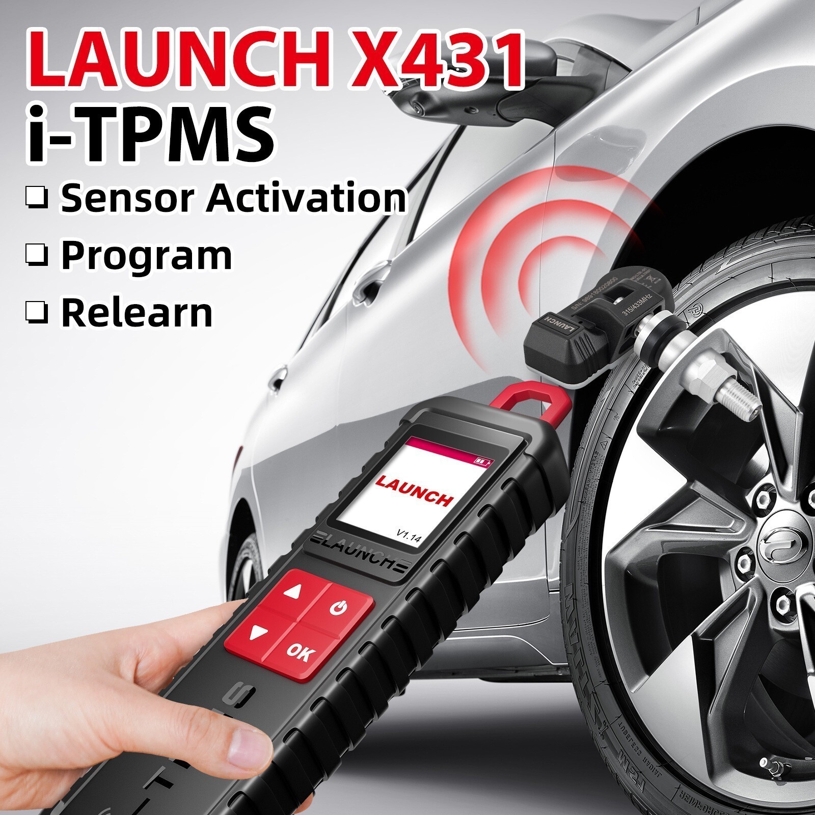 Launch X431 i-TPMS Tire Pressure Detector Handheld Terminator for X-431 scanner*