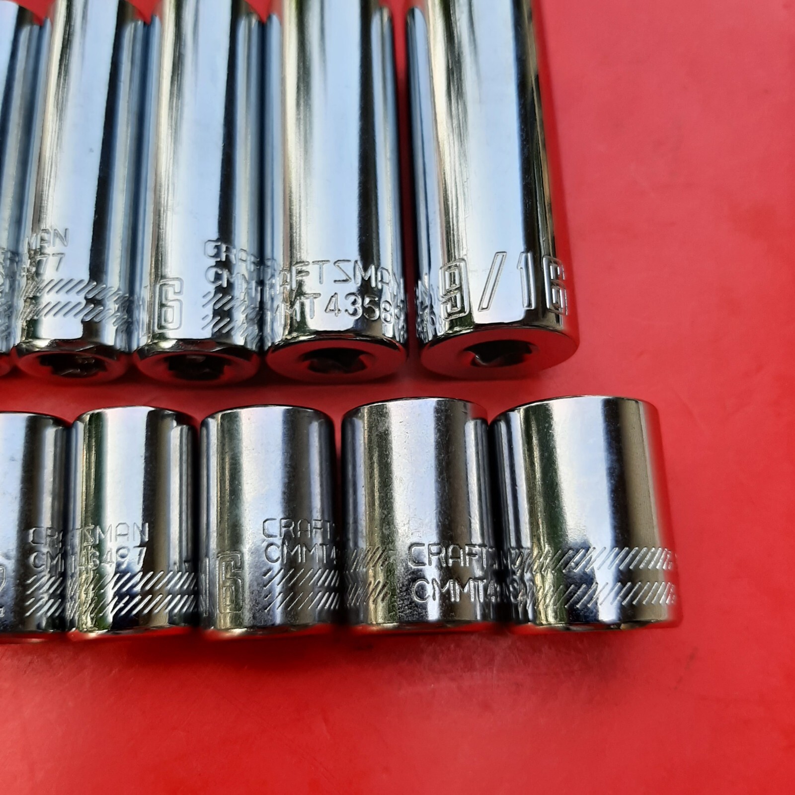 NEW CRAFTSMAN TOOLS 21 Piece 1/4" Drive Deep & Shallow SAE 6 Point Socket Set