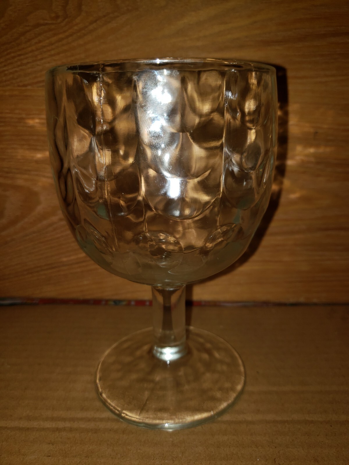 Vintage Beer Glass Goblet  Thumbprint
