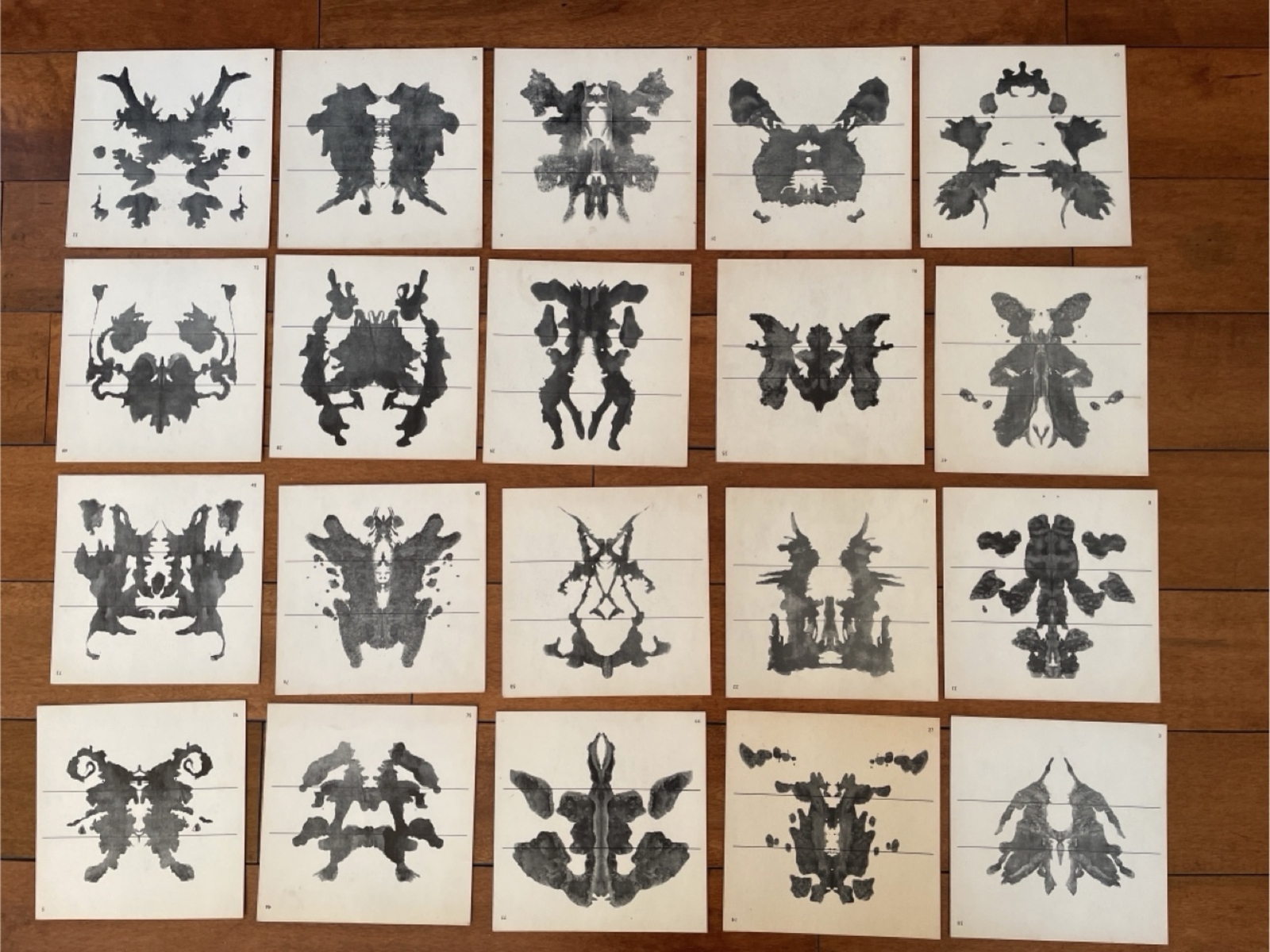 Vintage Set of 20 Rorschach Test