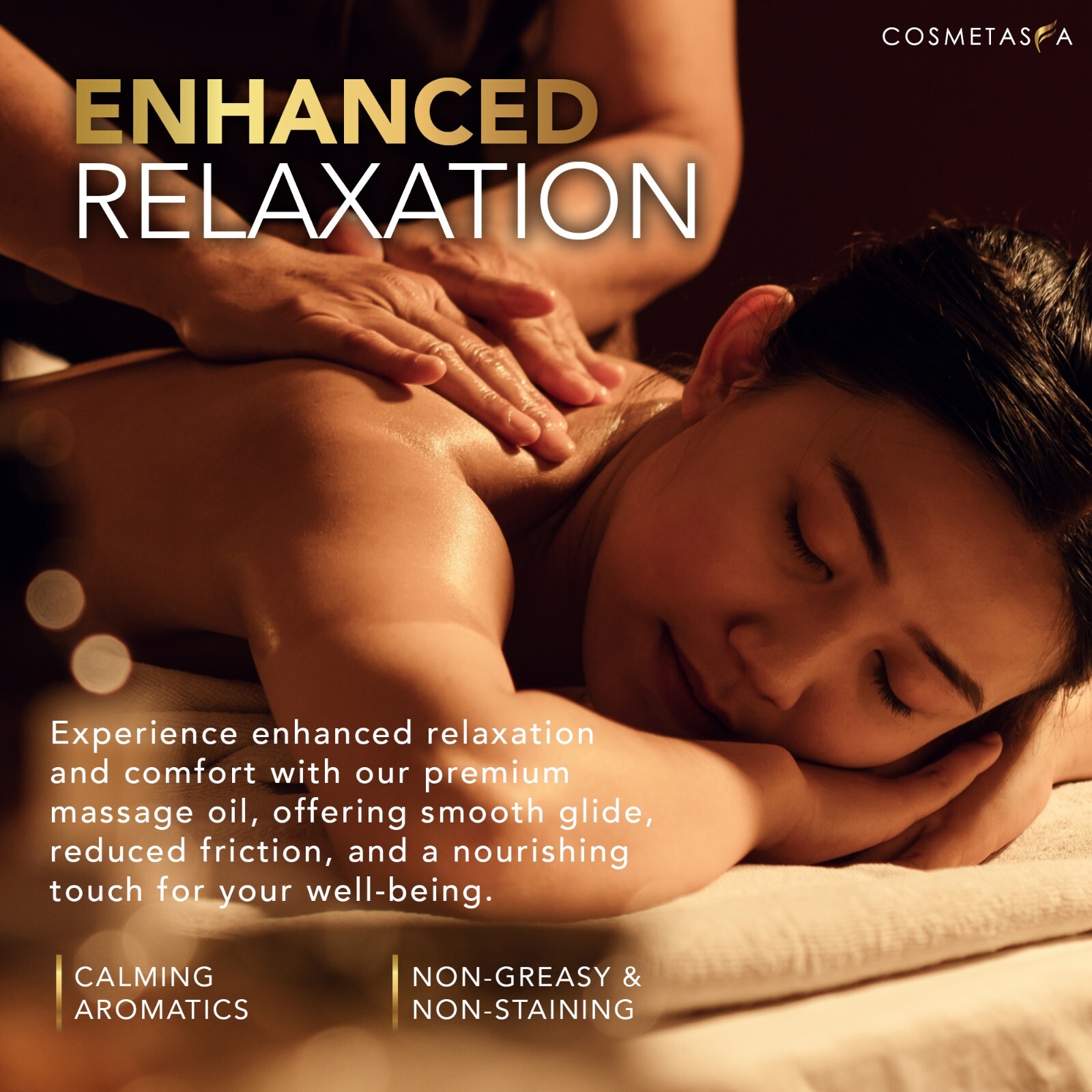 Lavender Relaxation Massage Oil 8.8 oz by Cosmetasa Exp 8/24