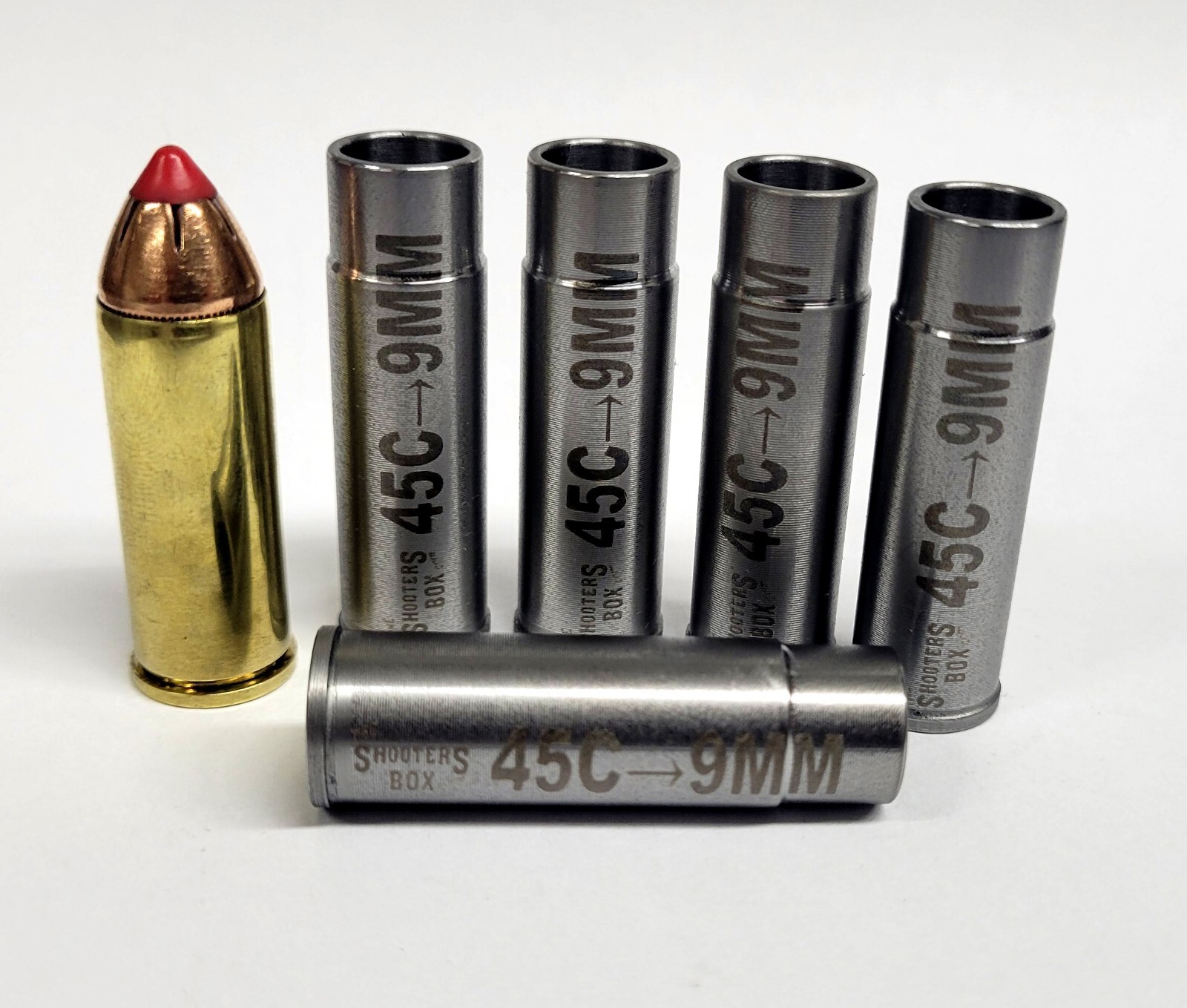 45 COLT/454 CASULL/460S&W to 9MM - Chamber Reducer/Adapter - Set of 5 USA MADE