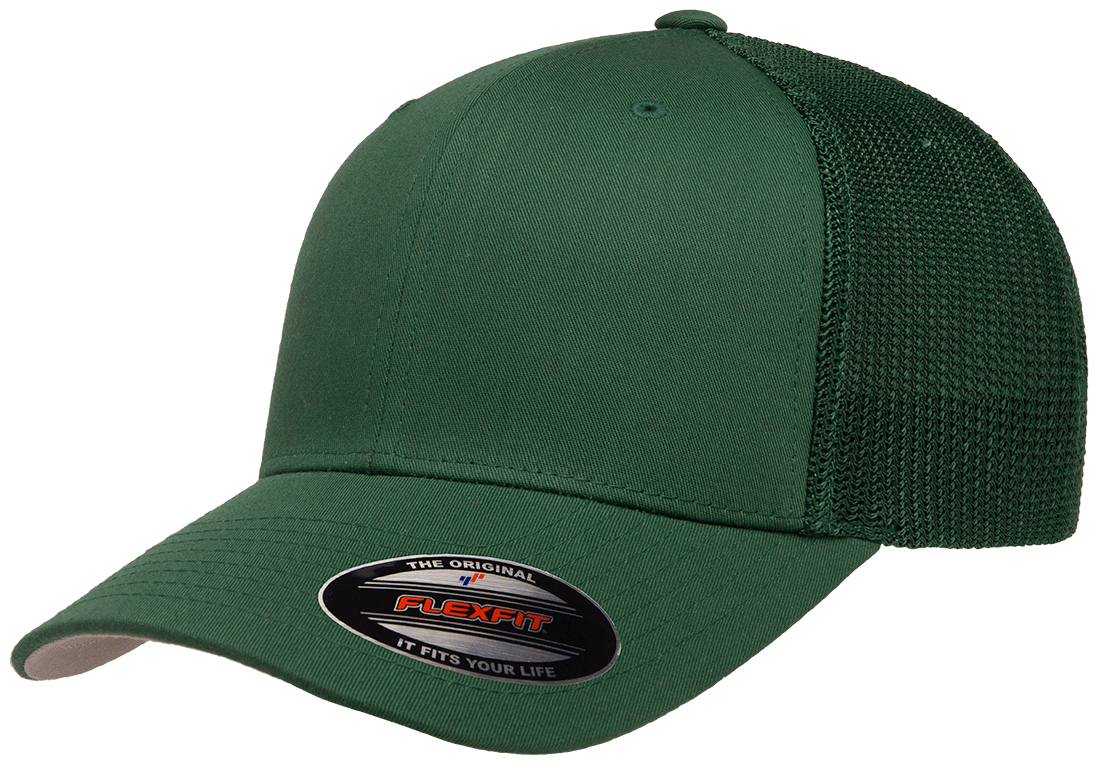 Flexfit Trucker Hat 6511 Fitted Mesh Baseball Cap Plain Blank Flex Fit OSFM