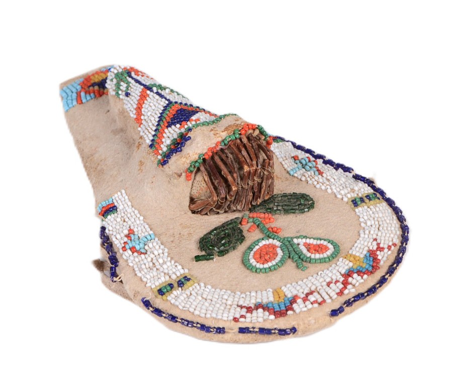 UTE Papoose Cradle Decor ca. 1900 Size 1.625" H x 7.5" L x 3.875" W Tapering