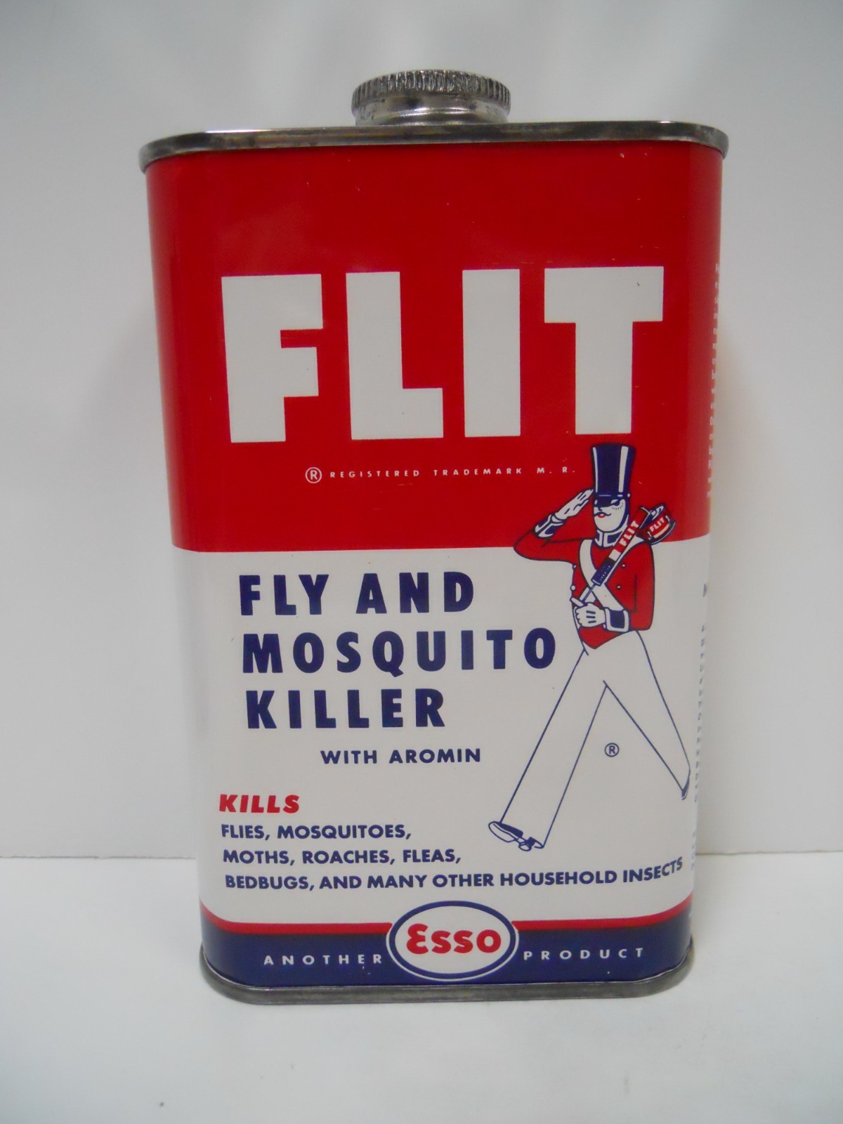 Vintage Set of (4) Different ESSO FLIT 1 Pint Cans Empty and for Display Only