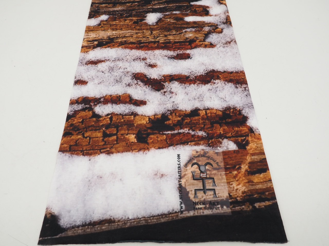 Neck Art Gaiters Unique Neck Gaiter Designed in Park City Utah Brown/Black/White