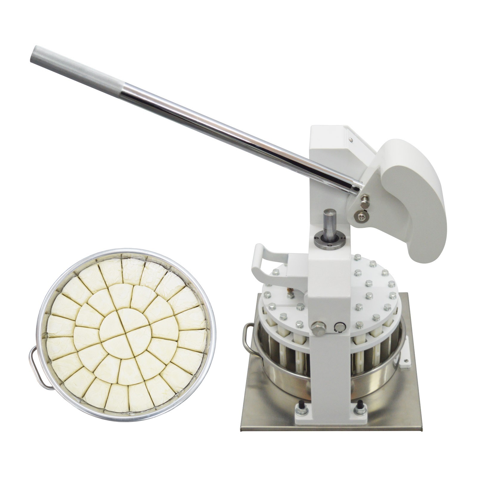 36PCS Table Top Manual Hydraulic Dough Divider 1.06oz-5.64oz Dough Cutter