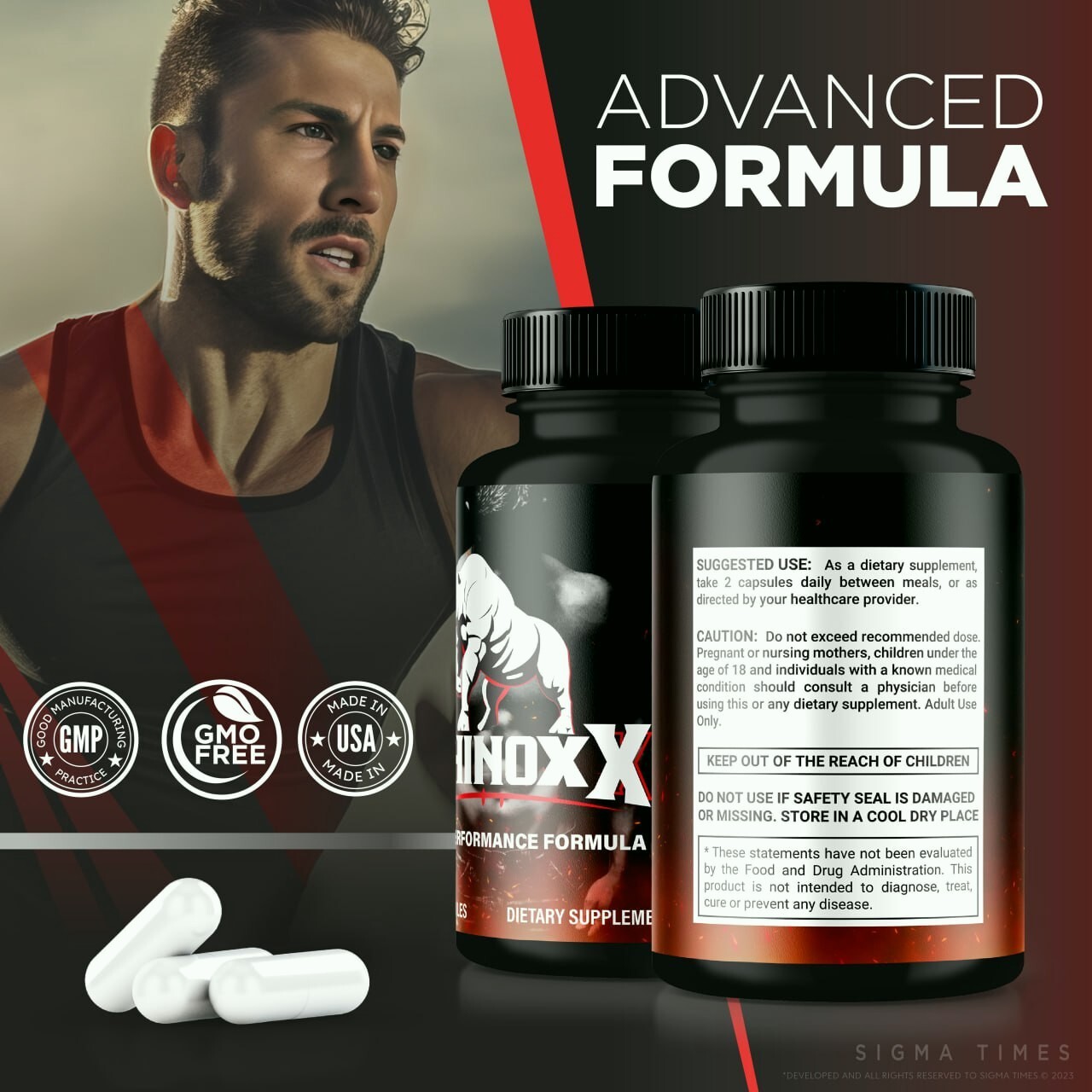 Rhinox X Enhancement Pills for Men, Supports Performance & Male Energy 60ct