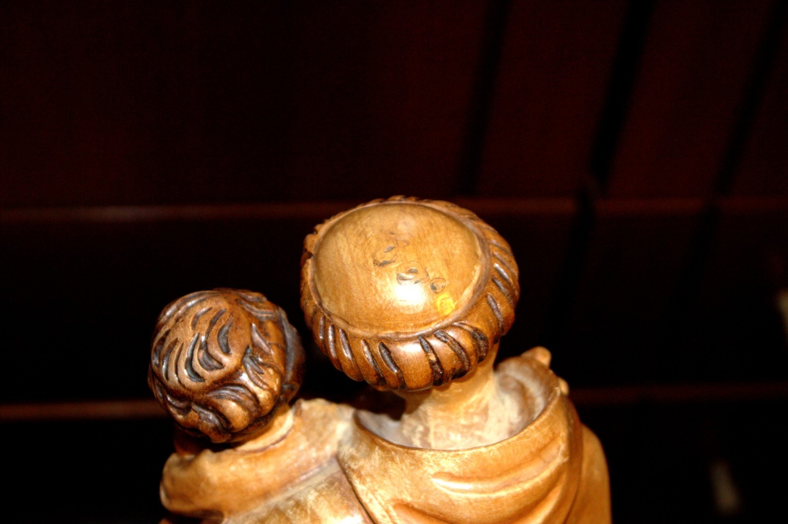 14" HAND CARVED WOOD CATHOLIC PATRON SAINT ANTHONY JESUS STATUE FIGURE SCULPTURE