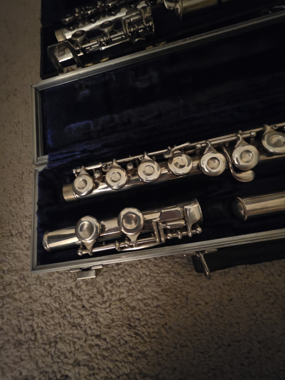 Two King Cleveland Flutes w/ Case Closed Holes C Foot