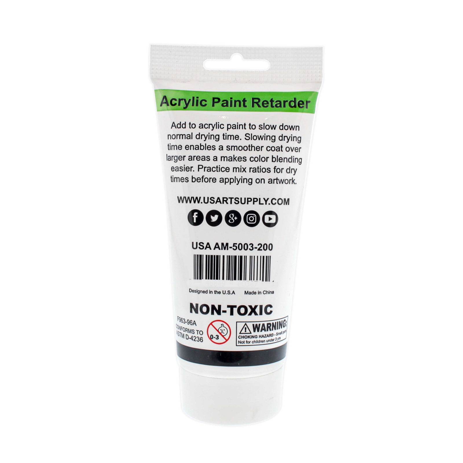 U.S. Art Supply Acrylic Retarder Acrylic Medium, 200ml Tube