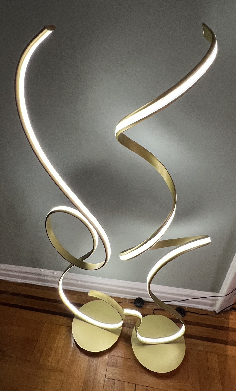 Possini Euro Avante 56 1/2" Modern Ribbon LED Floor Lamp with remote control