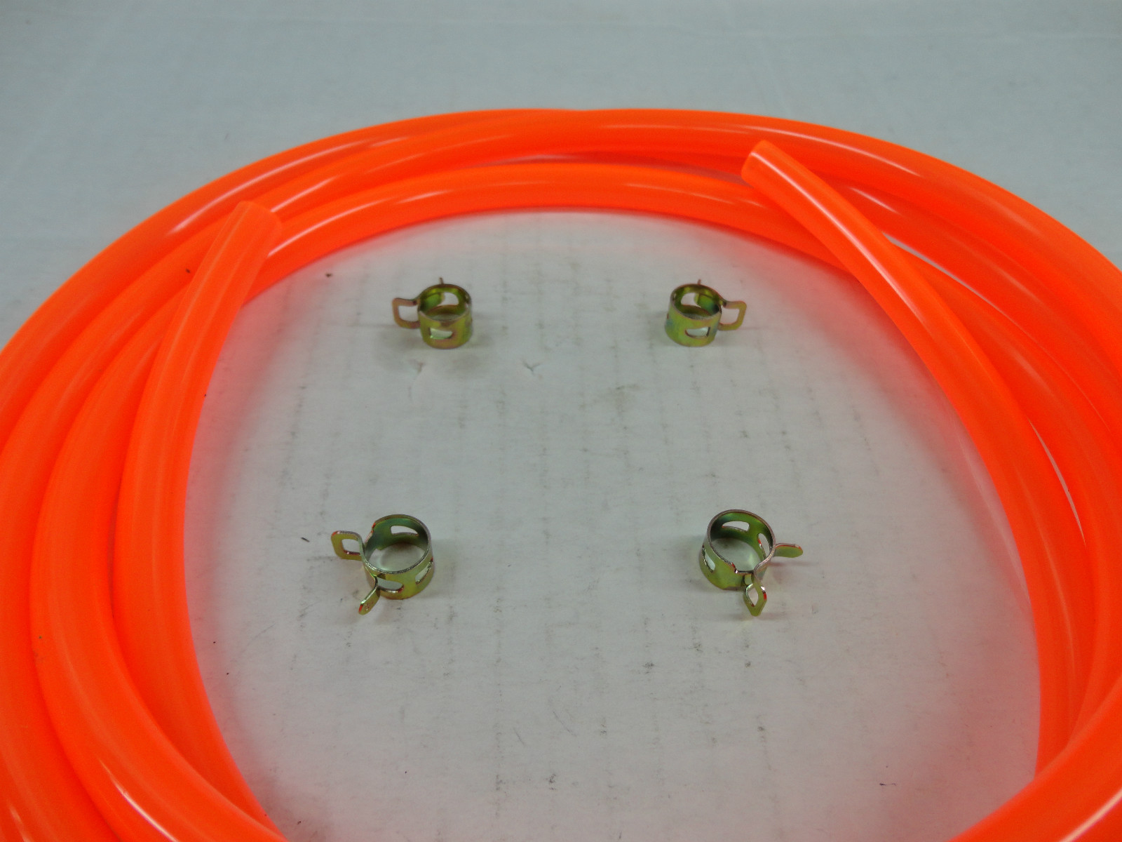 ELECTRIC ORANGE 1/4" FUEL LINE KIT FOR SNOWMOBILE DIRT BIKE ATV MOWER MOTORCYCLE