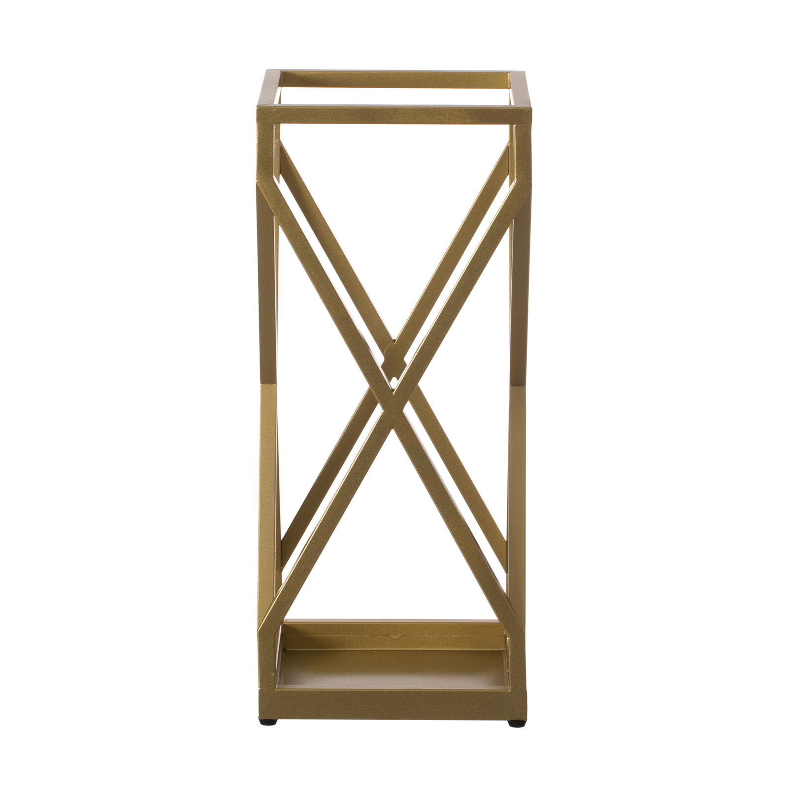 New Decorative Gold Square X Design Umbrella Holder Stand for Indoor and Outdoor