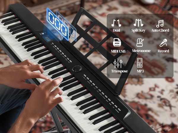 Ktaxon 88-Key Full Size Semi-Weighted Digital Piano Electronic Keyboard,Bag