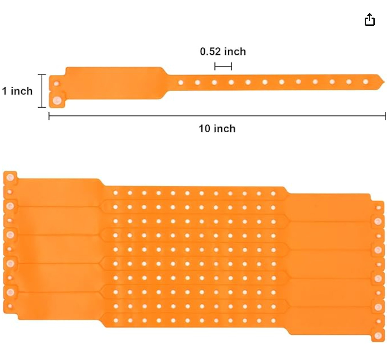 100pcs Colored Vinyl Wristbands, Waterproof and Security Wristbands for Event